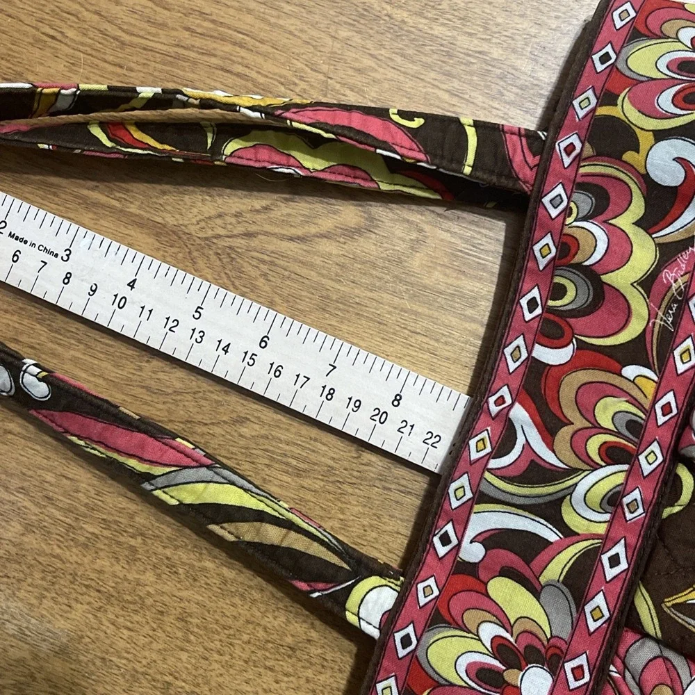 Vera‎ Bradley Morgan Puccini Tote Bag Purse Hobo Brown Paisley Floral W / Wallet - Picture 13 of 14